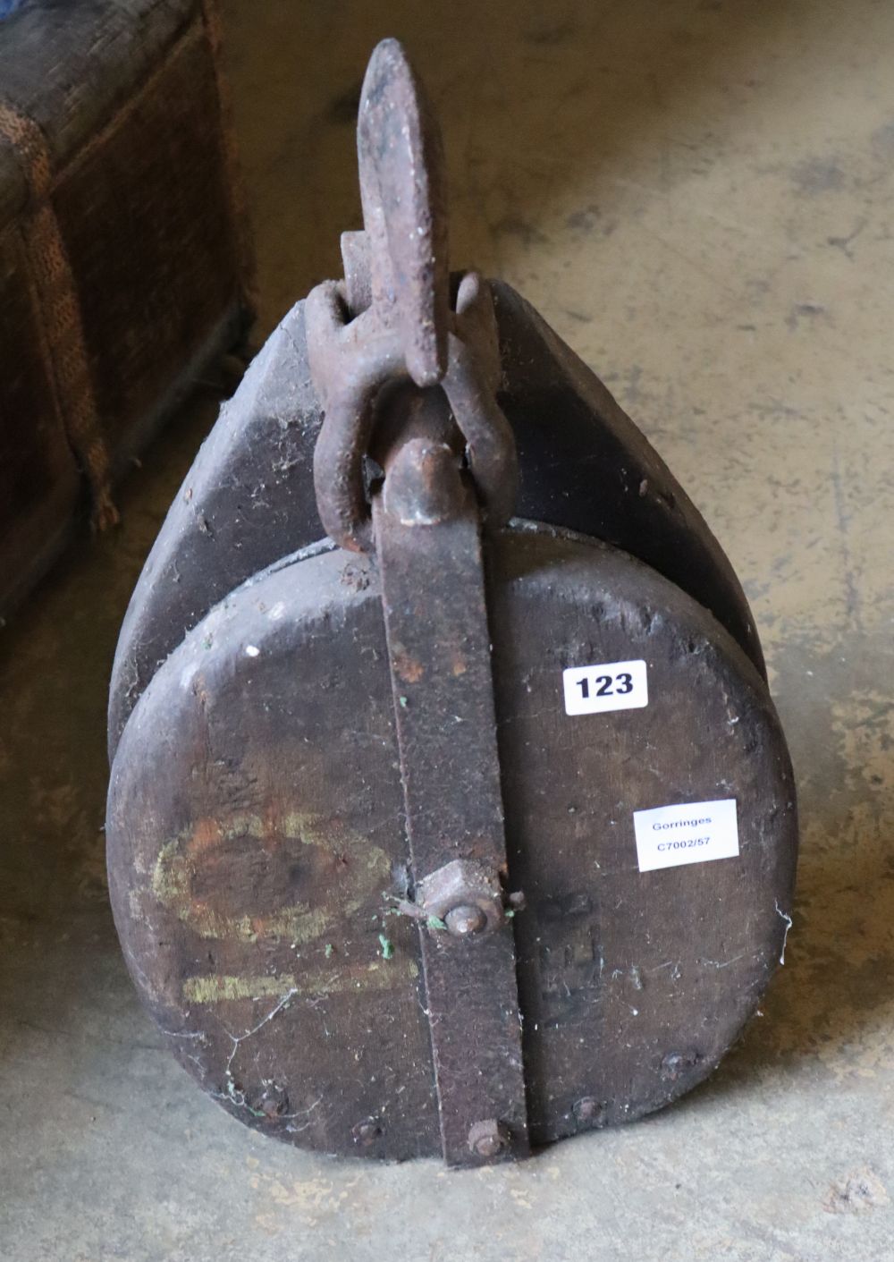 A 19th century ships block and tackle